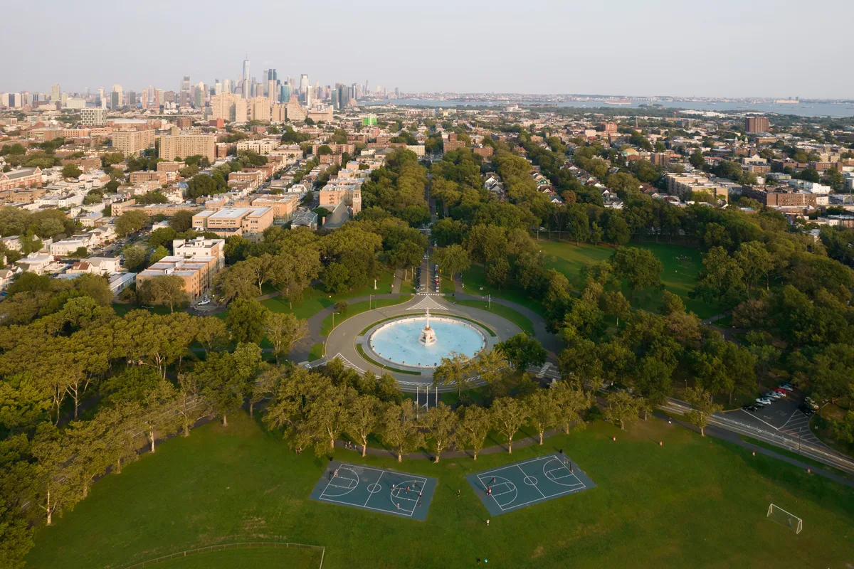 Lincoln Park and the New York City skyline